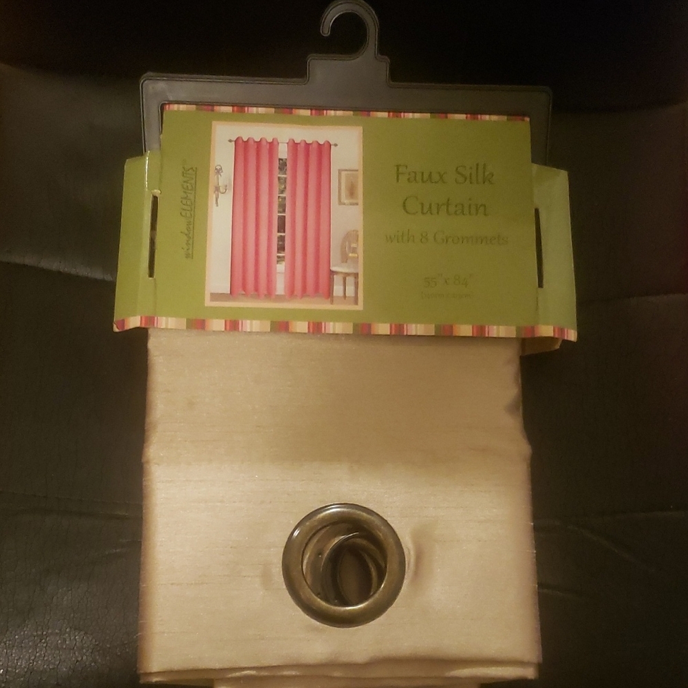 Faux Silk Curtain with Grommets